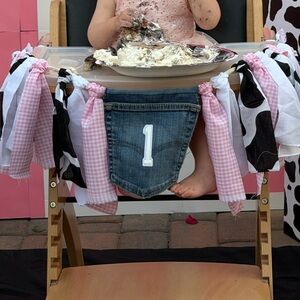 Farm/Cow/Barnyard Print Highchair Banner